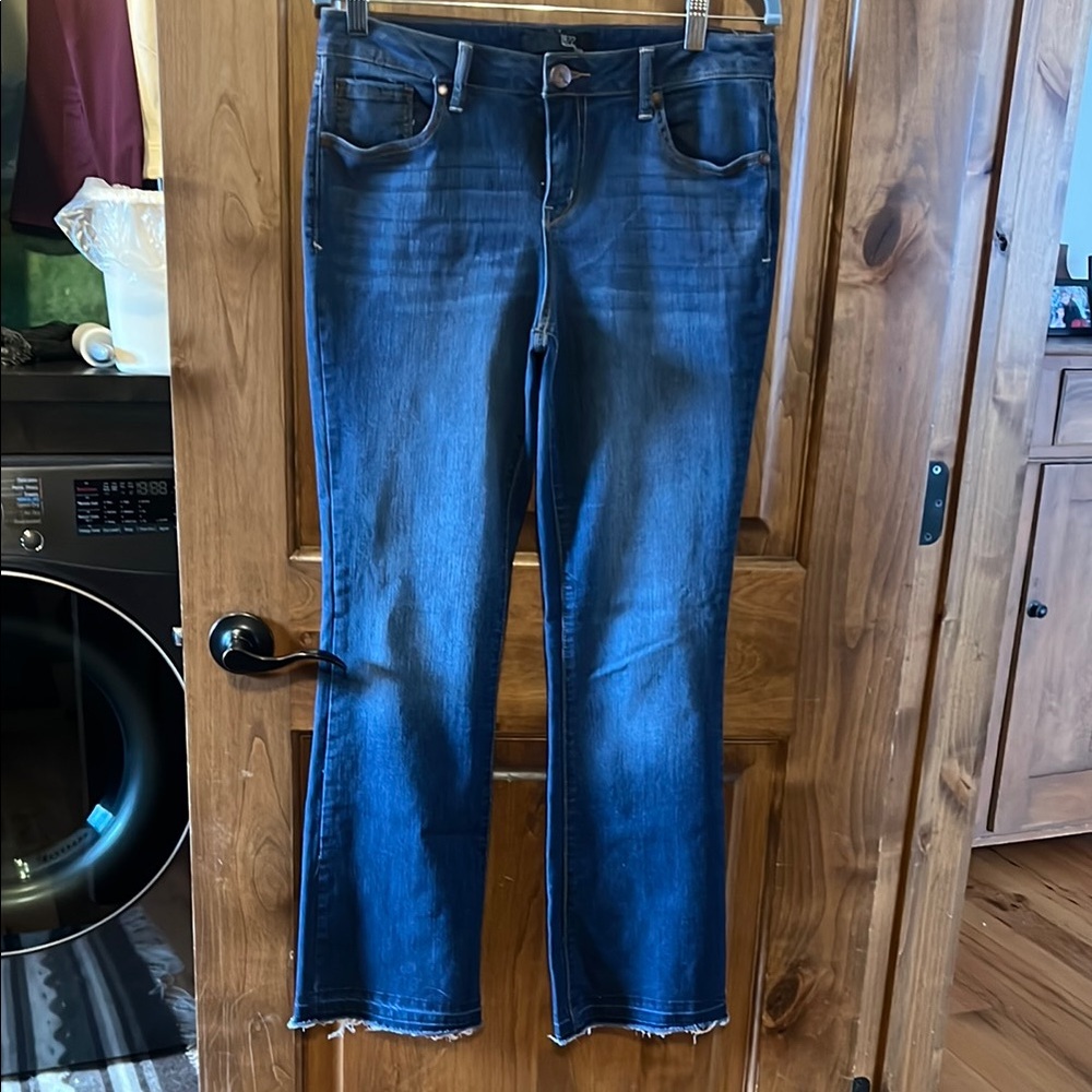 1822 Denim Blue Flare Wide Leg Jeans